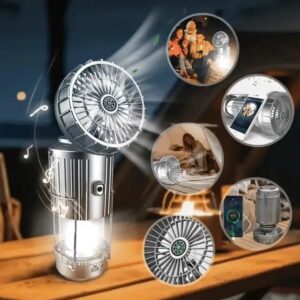 Portable LED Camping Lantern With Fan