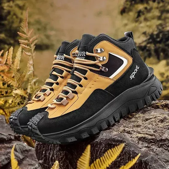 Limited Time Sale 50 OFF Mens Outdoor Hiking Boots Work boots- Waterproof Non-Sl - Image 14