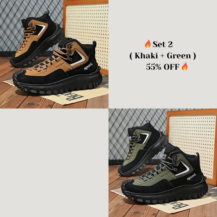 Limited Time Sale 50 OFF Mens Outdoor Hiking Boots Work boots- Waterproof Non-Sl - Image 35