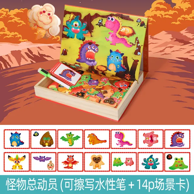 ✨HOT SALE 49% OFF💫Magnetic Puzzles Face Dress Up Travel Game Double Side Preschool Educational Learning Toy for Kids - Image 2