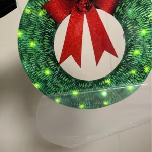 LED Christmas Wreath – Green Holiday Home & Outdoor Decoration