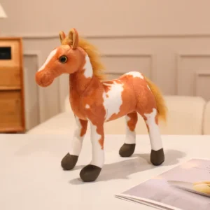 Realistic Blood-Sweating Horse Plush Toy β Soft Stuffed Pony Doll Gift for Kids