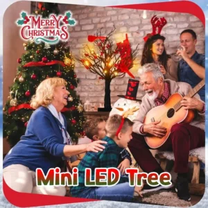 🎄CHRISMAS EARLY SALE 50% OFF🎄Christmas Lighted Mini LED Tree With Red Berries
