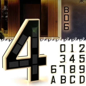 🔥Solar Lighted House Numbers for Outside